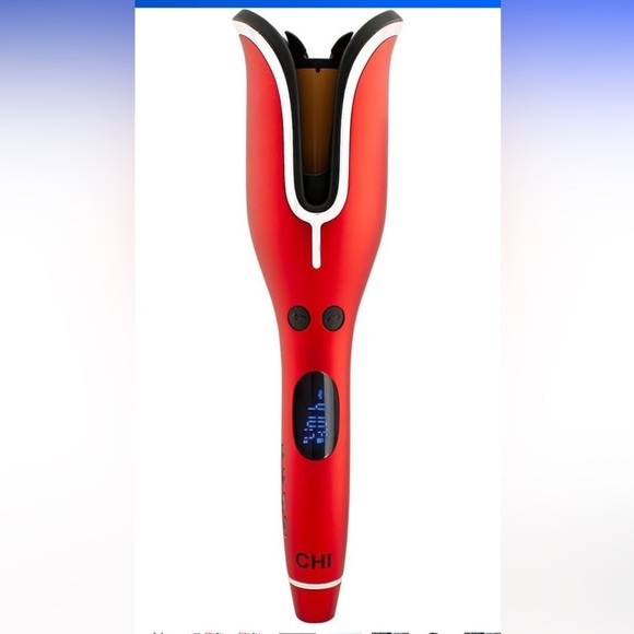 Other - CHI Spin N Curl Curling Iron Red Hair Curler with Digital Display
